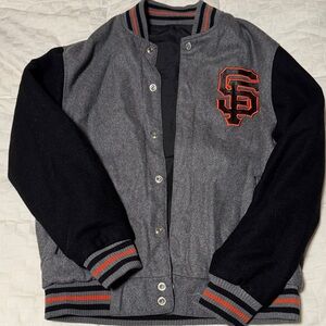 Genuine Merchandise Gray and Black Jacket with Orange Detail